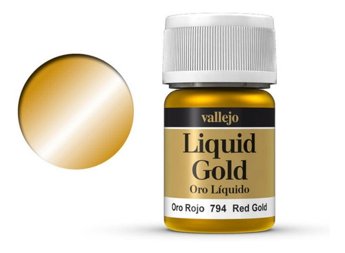 Vallejo Liquid Gold Oro Rojo Liquido 794 P/ Plastimodelismo