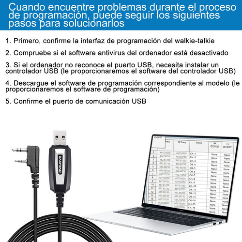 8 Unidades Walkie Talkies Largo Alcance Para Adultos,bf-888s Radios De Dos Vías Con Auricular Y Micrófono, Línea de programación,Recargable radios de comunicacion
