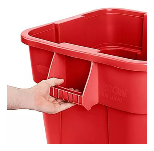 Contenedor Cuadrado Brute Sin Tapa 106 L Marca Rubbermaid