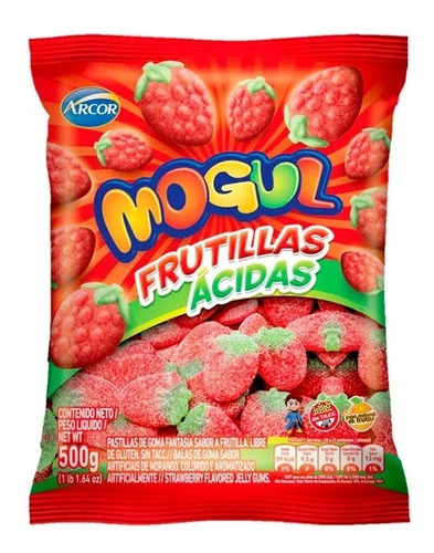 Mogul  Frutillas Acidas 500g Go Market Mayorista