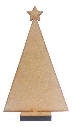 Árbol / Pino Navidad 17 Cm Alto Con Base - Pack X10 Mdf 