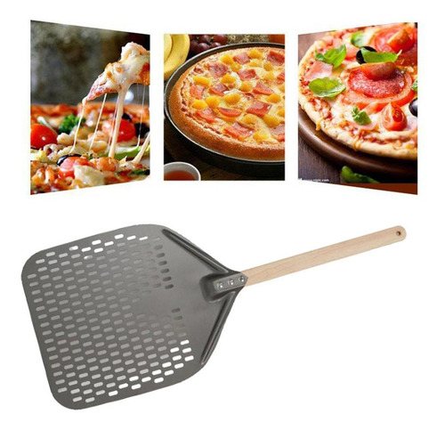 Espátula Para Pizza Pizzeria Espatula Aluminio Negro