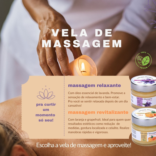 Conjunto 6 Velas Para Massagem 100g Cada Arte Dos Aromas