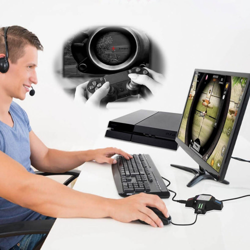 Conversor de teclado e mouse USB Adaptador de controlador Ps4 Pro