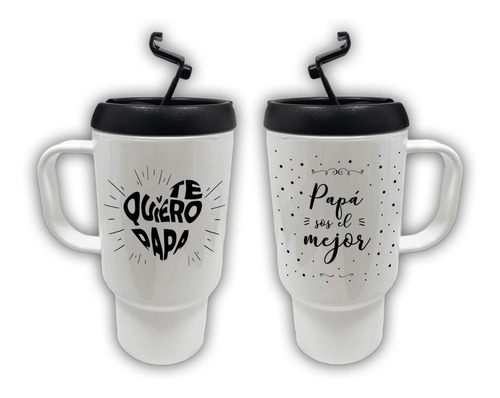 Jarro Térmico Con Tapa Personalizado - Frases