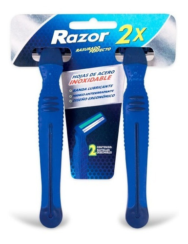 Imagen 2 de 2 de Paquete Con 2 Rastrillos Con Mango Ergonómico 2x Razor