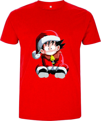 Camisetas Navideñas Goku Cacaroto Navidad Adultos Niños Mg2