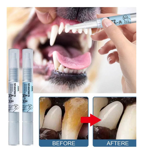 6 Canetas De Gel Para Remover Placa Bacteriana E Tártaro Par