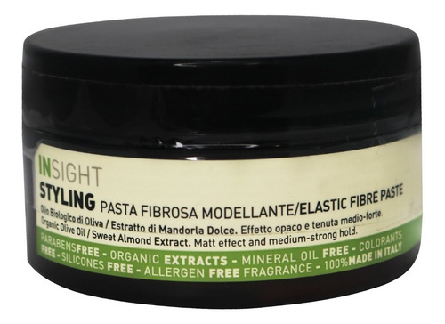 Cera Capilar Pasta Fibrosa S/ Parabenos Insight Styling 90ml