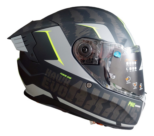 Casco  Axxis Hawk Evo Paw B2 Sv Gris Mate -allmotors Online-