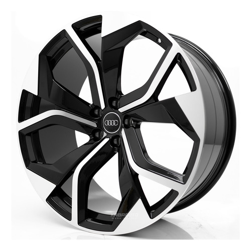 Rodas 22 Audi Sport Rsq8 5x112 Sq5 Sq8 Q5 Q8 A5 A6 A7 Cor Preto Com Diamantado