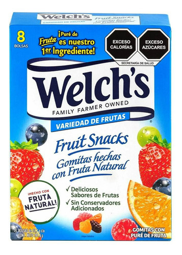 Gomitas Con Pure De Fruta Welch's Variedad De Frutas 181.6 G