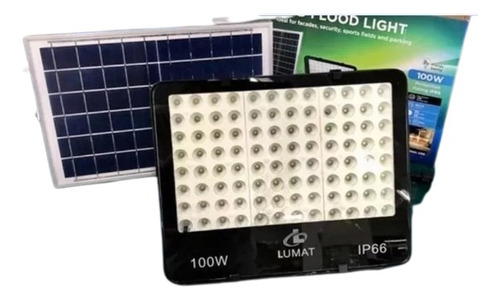 Reflector 100w Led  Panel Solar Con Control Remoto
