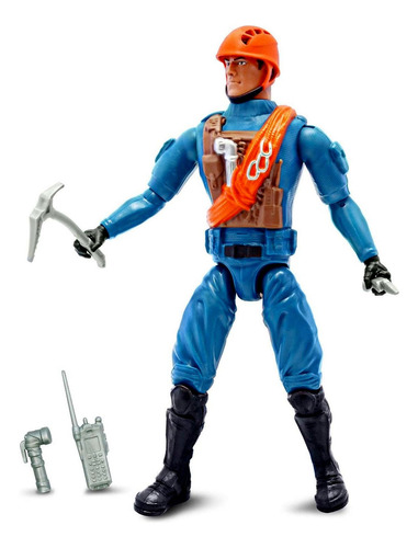 Coleção Conjunto 4 Bonecos Articulados Profissões Com Acessórios - Boneco Menino Estilo Max Steel Profissão - Members Mark : Explorador Da Natureza + Piloto De Avião Caça + Bombeiro + Astronauta