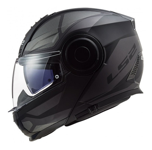 Casco Abatible Ls2 Scope Axis Ff902 Negro Titanium Mate