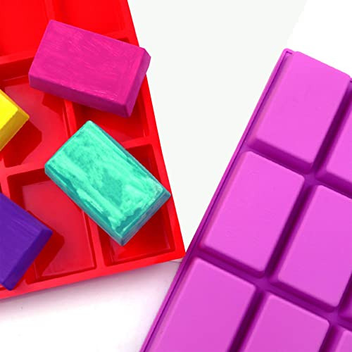 Molde De Jabón Rectangular De Silicona De 4 Onzas Grandes Pa