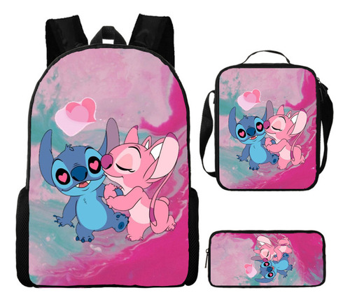 Set De Escolar Mochila Stitch +hombro+bolsa De Papelería3