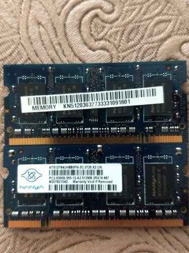 Memoria Notebook Nanya 512mb 2rx16 Pc2-5300s-555-12