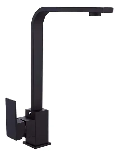 Monocomando 34cm Lavatorio Griferia Bacha Color Negro Acabado Mate WTEMA-40 Bosco