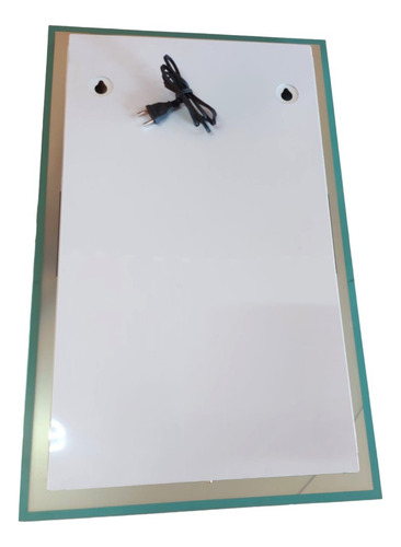 Espelho Grande Retangular Luz Led Branco 80x100 Duas Faixas
