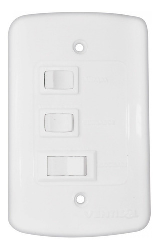 Ventilador de teto Ventisol Wind branco com 3 pás cor transparente de plástico, 96cm de diâmetro 127V