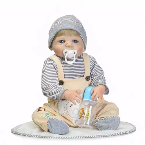 Bebe Reborn Menino 100% Silicone 57 Cm - Vitor - Full