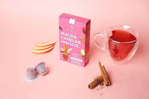 Cápsula Nespresso Chá Limão Maça Hibisco Café Italle