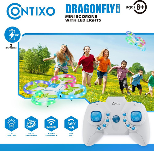 Minidron Contixo Td1 Rc Para Niños, Led, 3d Flip, Cuadricópt