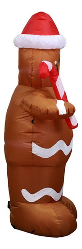 Adorno Navideño Jardín Inflable Hombre De Jengibre