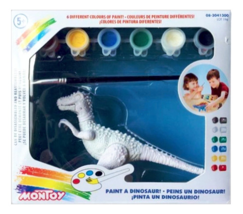 Dinosaurio Juguete Para Pintar, Articulado Para Niños Montoy