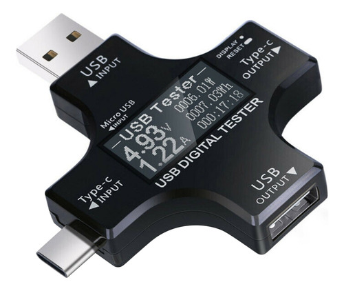 -c Pd Usb Tester, Voltímetro Digital, Amperimetro, Voltaje Y