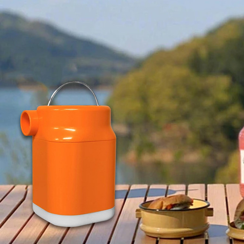 Potente Inflador Eléctrico Para Actividades Al Rojo Naranja