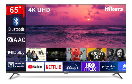 Smart Tv Hikers 65  4k Android Con Hdmi Dolby/aac Bluetooth