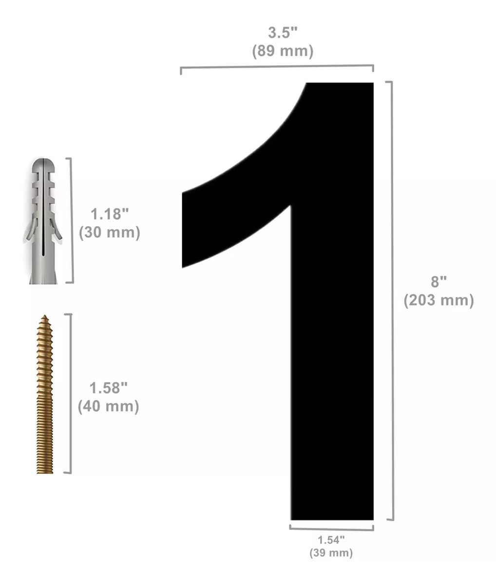 Primera imagen para búsqueda de numeros residenciales 30 cm