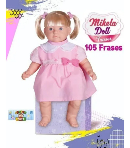 Imagem 4 de 5 de Boneca Dolls Linda Fala 105 Frases Acessórios Menina Miketa