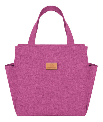 Bolsa De Mão Porta Marmita Lancheira Necessaire Térmica Top Cor Rosa