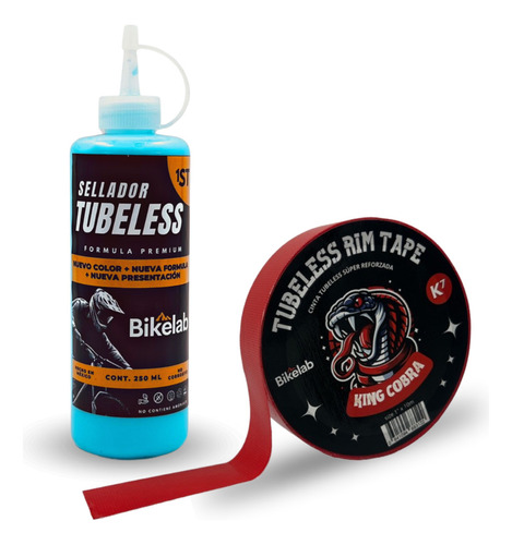 Kit Tubeless Sealant Tubeless 250ml + Cinta Tubeless Bikelab