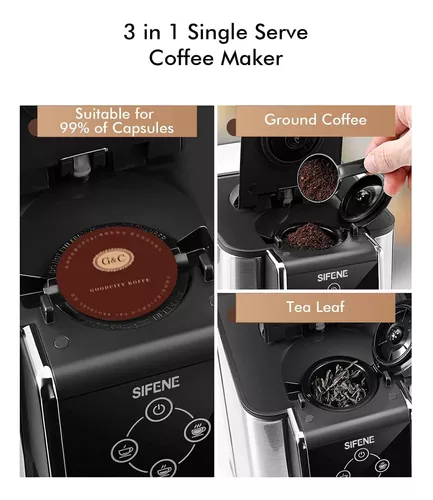 Ripley - CAFETERA SIFENE 3 EN 1 MÁQUINA DE CAFÉ DE UNA SOLA PORCIÓN CAFETERA  DE CÁPSULAS PARA CAFÉ MOLIDO CÁPSULA MÁQUINA DE