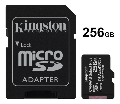 Tarjeta De Memoria Kingston Sd 256gb Sdcs2 Con Adaptador