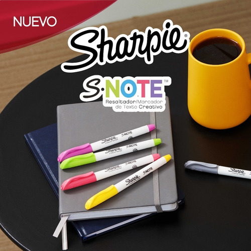 Imagen 6 de 9 de Marcadores Sharpie Snote X12 Colores Resalta Subraya