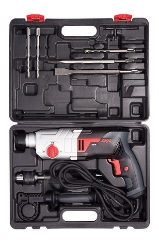 Imagen 2 de 2 de Rotomartillo electroneumático Skil 1859 rojo y negro con 750W de potencia 220V