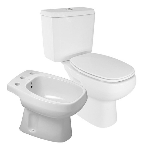 Imagen 6 de 10 de Sanitario Roca Monaco Inodoro Largo Mochila Bidet