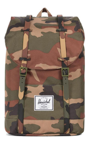 Mochila Hershell Mod Woodland Camo. (nueva Sin Uso) 