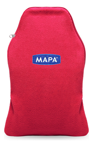Bolsa De Agua Caliente 2lt Mapa Premium Con Funda De Polar Y Cierre Color Fucsia