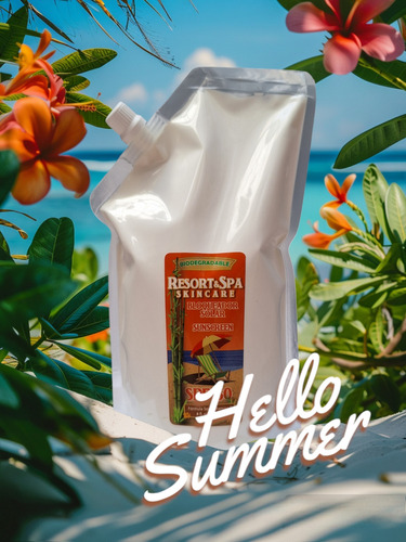 Bloqueador Solar Biodegradable Spf 50 Bolsa 1 Litro Rellenab