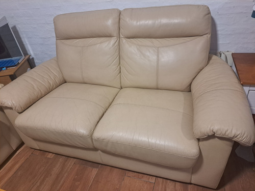 Sillon Sofa 2 Cuerpos De Cuero 