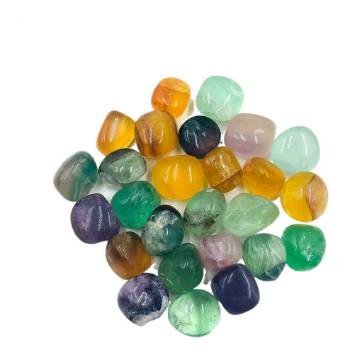 3 Oz Granel Natural Arco Iris Fluorita Pulida Piedra Cristal