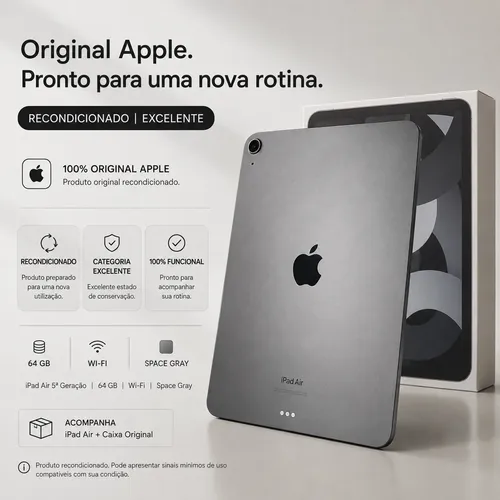 Apple - Ipad Air (5th Generation) Excelente 64 Gb Space Gray