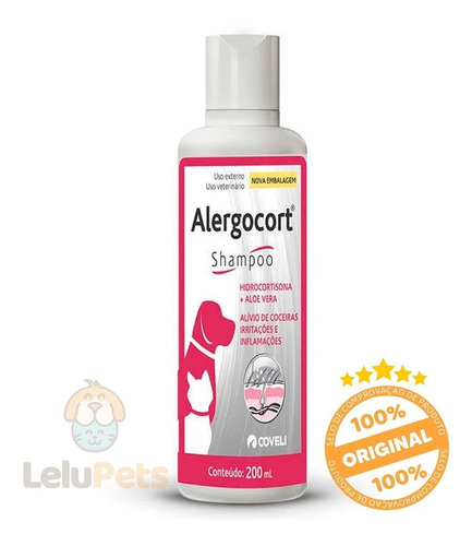 Alergocort Shampoo 200ml Coveli Alívio De Coceira Irritações