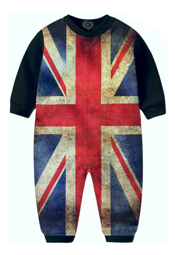 Macacão Pijama Bandeira Reino Unido Infantil Inglaterra